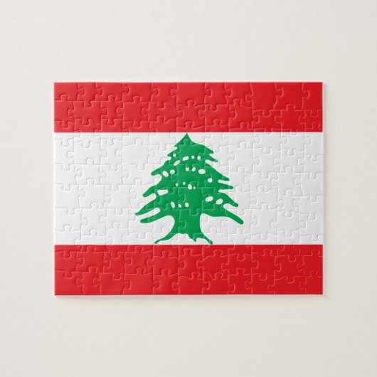Libanon-Weltflagge Puzzle (Horizontal)