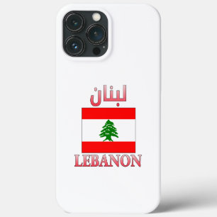 Libanonflagge ل ب ن ن Arabisch & Englisch WordArt Case-Mate iPhone Hülle