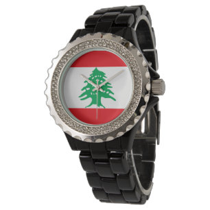 Libanonflagge Armbanduhr