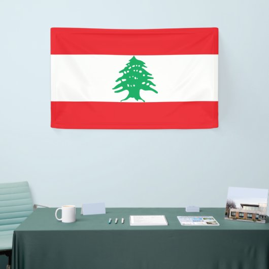 Libanonflagge Banner (Messeveranstaltung)