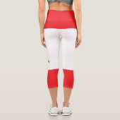Libanonflagge Capri Leggings (Rückseite)