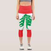 Libanonflagge Capri Leggings (Vorderseite)