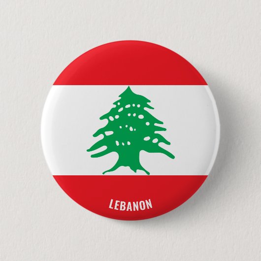 Libanonflagge Charming Patriotic Button (Vorderseite)