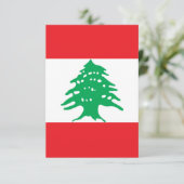 Libanonflagge Dankeskarte (Stehend Vorderseite)