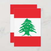 Libanonflagge Dankeskarte (Vorne/Hinten)