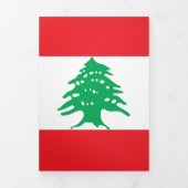 Libanonflagge Dreifach Gefaltete Karte (Cover)