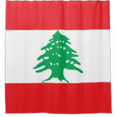Libanonflagge Duschvorhang (Vorderseite)