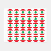 Libanonflagge Etiketten (Blatt)