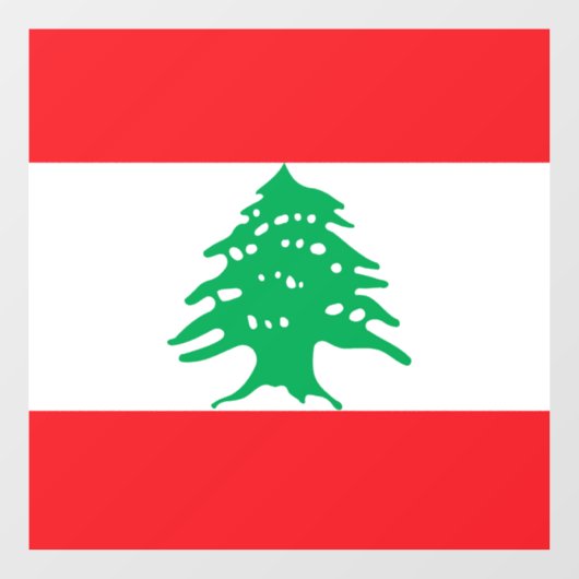 Libanonflagge Fensteraufkleber (Blatt)