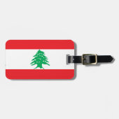 Libanonflagge Gepäckanhänger (Vorderseite horizontal)