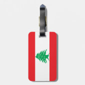 Libanonflagge Gepäckanhänger (Rückseite vertikal)