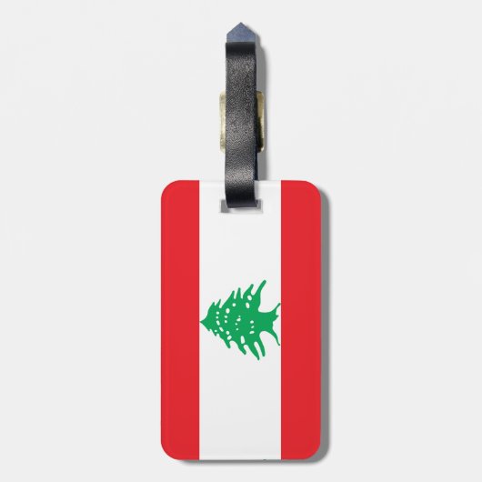 Libanonflagge Gepäckanhänger (Rückseite vertikal)