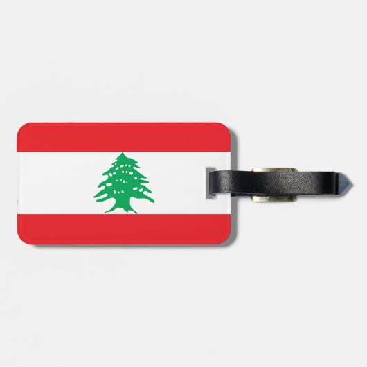 Libanonflagge Gepäckanhänger (Rückseite horizontal)
