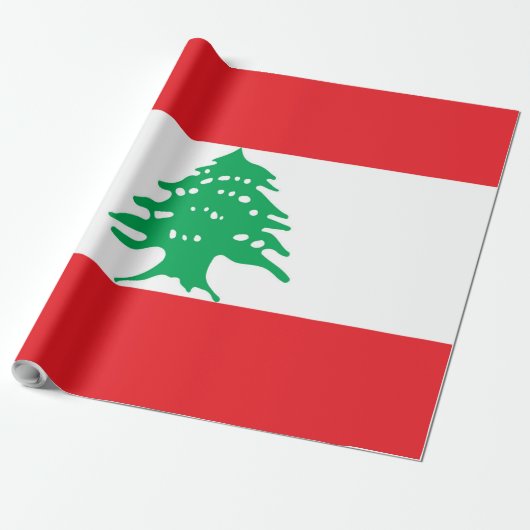 Libanonflagge Geschenkpapier (Ungerollt)