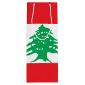 Libanonflagge Geschenktüte Für Weinflaschen (Rückseite)