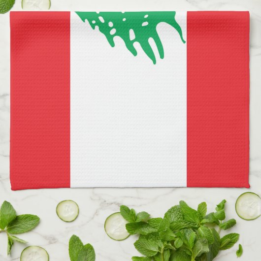 Libanonflagge Geschirrtuch (Gefaltet)