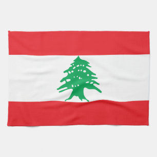 Libanonflagge Geschirrtuch