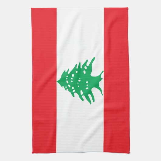 Libanonflagge Geschirrtuch (Vertikal)