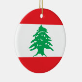 Libanonflagge Keramik Ornament (Rechts)