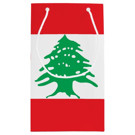 Libanonflagge Kleine Geschenktüte (Rückseite)