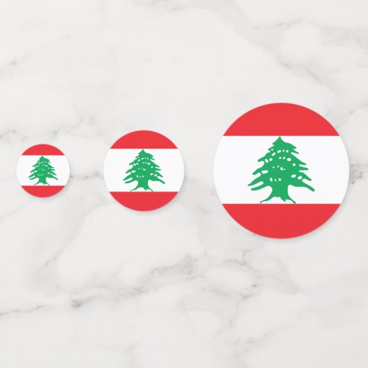 Libanonflagge Konfetti (Rückseiten)
