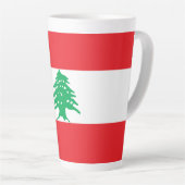 Libanonflagge Milchtasse (Rechte Ecke)
