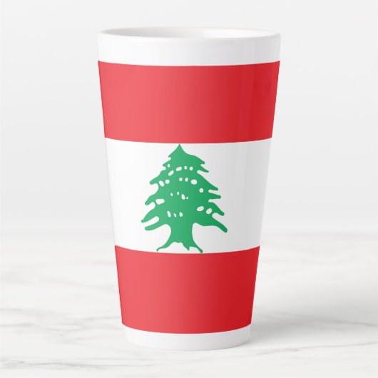 Libanonflagge Milchtasse (Vorderseite)