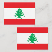 Libanonflagge Mitteilungskarte (Vorne/Hinten)