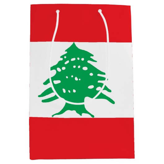 Libanonflagge Mittlere Geschenktüte (Vorderseite)