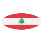 Libanonflagge Namenschild (Vorderseite)