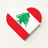 Libanonflagge Notizblock (Rückseite)