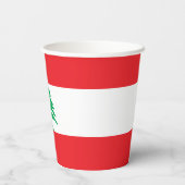 Libanonflagge Pappbecher (Rückseite)