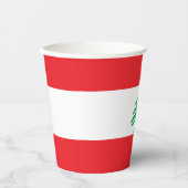 Libanonflagge Pappbecher (Vorderseite)