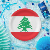 Libanonflagge Pappteller (Party)