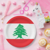 Libanonflagge Pappteller (Party)