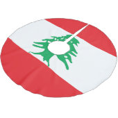 Libanonflagge Polyester Weihnachtsbaumdecke (Schrägansicht)