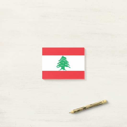 Libanonflagge Post-it Klebezettel (Auf Schreibtisch)