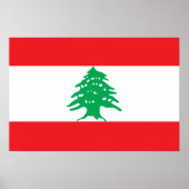 Libanonflagge Poster (Vorne)