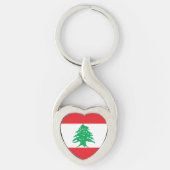 Libanonflagge Schlüsselanhänger (Vorderseite)