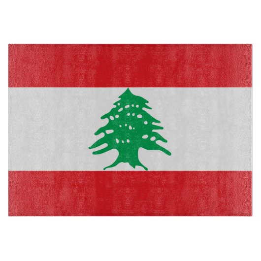 Libanonflagge Schneidebrett (Vorderseite)