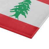 Libanonflagge Schneidebrett (Ecke)