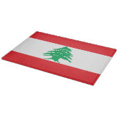 Libanonflagge Schneidebrett (Ecke)