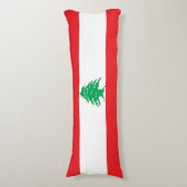 Libanonflagge Seitenschläferkissen (Vorderseite Vertikal)
