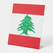 Libanonflagge Sockelschild (Vorderseite)