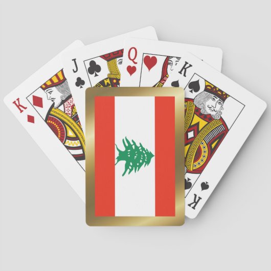 Libanonflagge Spielkarten (Rückseite)