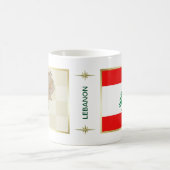 Libanonflagge + Tasse Karte (Mittel)