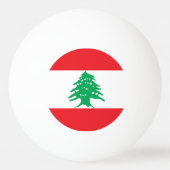 Libanonflagge Tischtennisball (Rückseite)