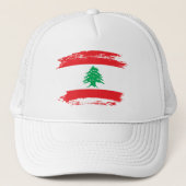 Libanonflagge Truckerkappe (Vorderseite)
