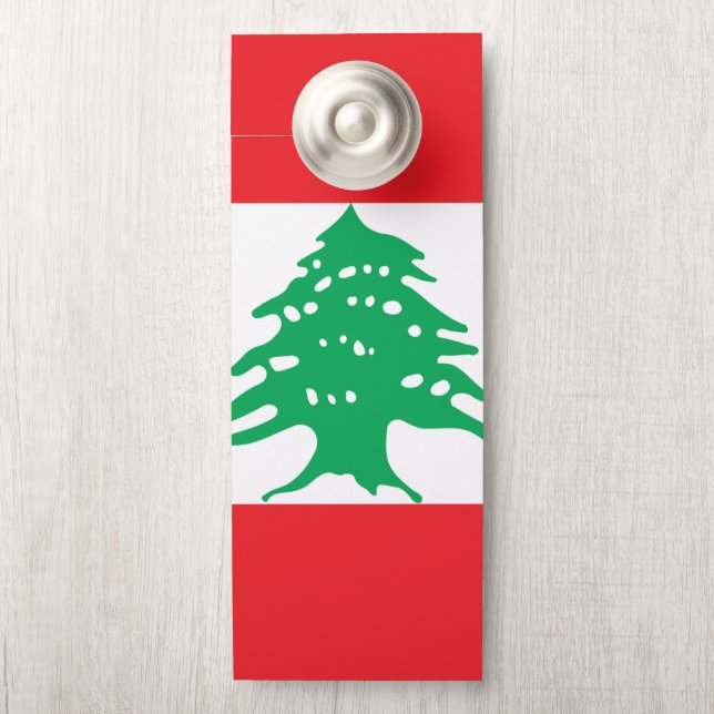 Libanonflagge Türanhänger (Auf Knauf)