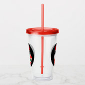 Libanonflagge und -karte im Gesicht eines Mädchens Acryltrinkbecher (Rechts)